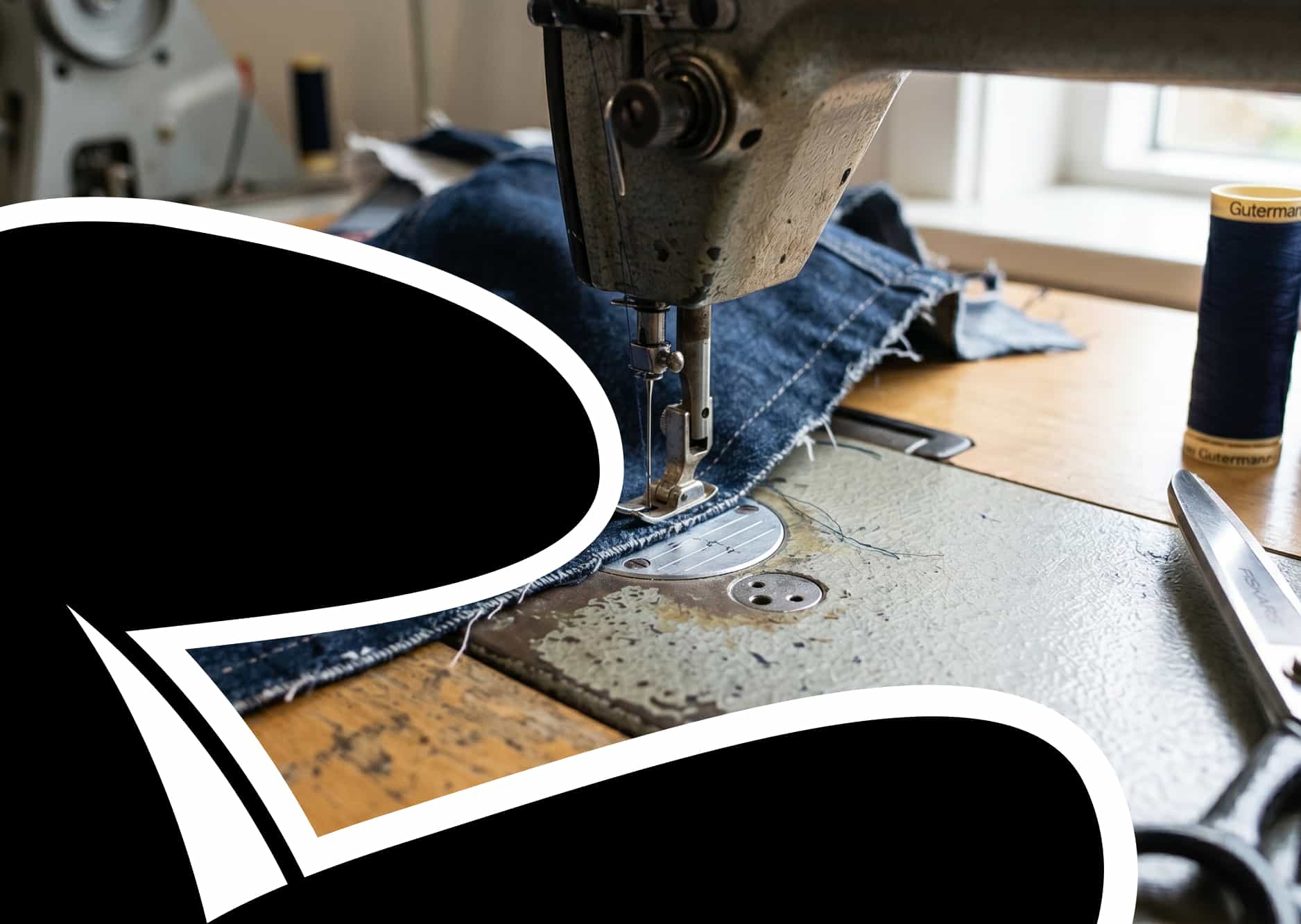 Close-up produk denim